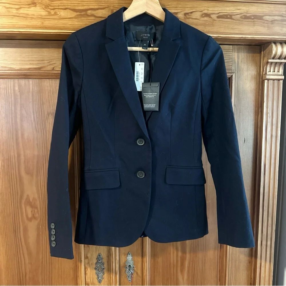 J. Crew 1035 Women's dark blue Blazer size 00 NEW NWT